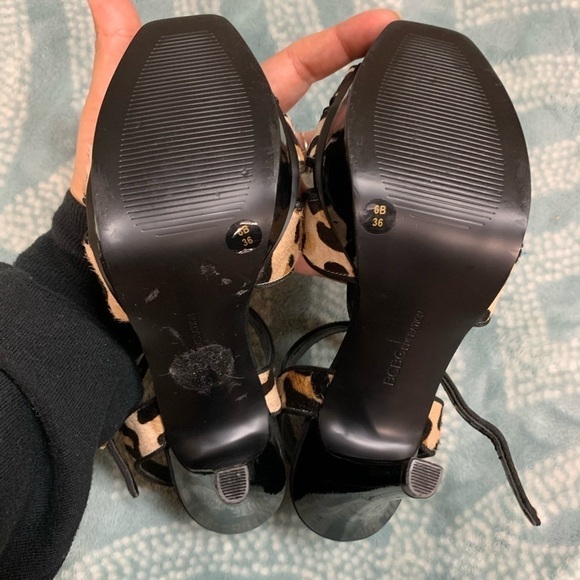 BCBGENERATION animal print stiletto peep toe heels - Picture 4 of 6